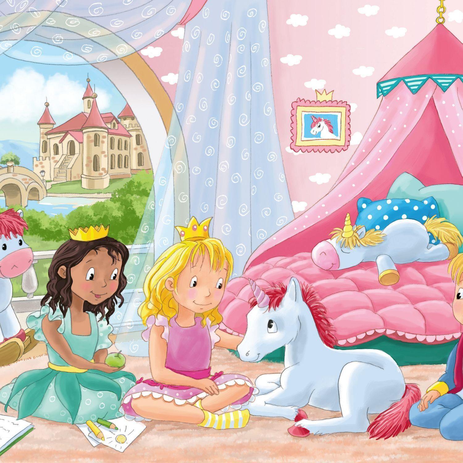 Puzzles 2 x 12 Pequeñas Princesas y Unicornios-2