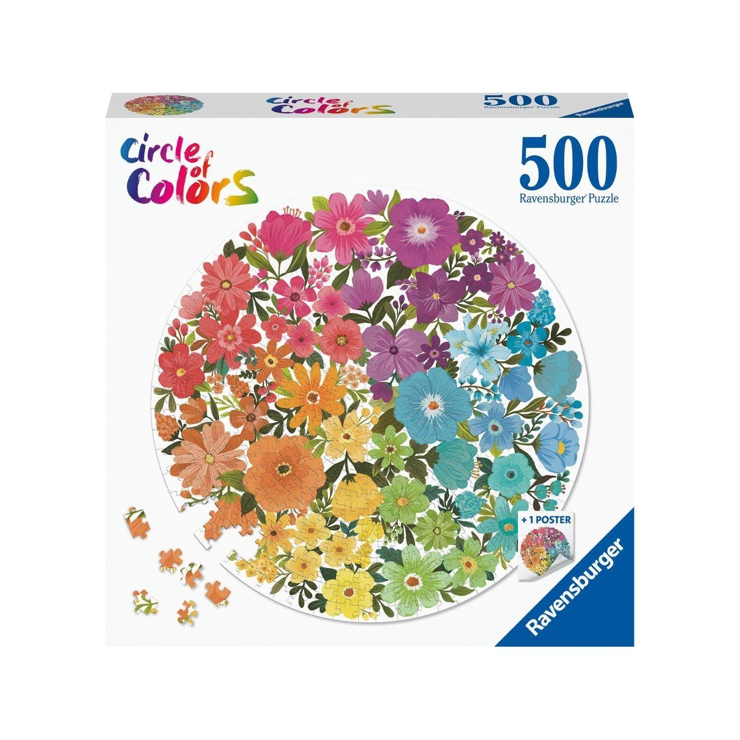 Puzzle 500 Piezas Círculo de Flores-0