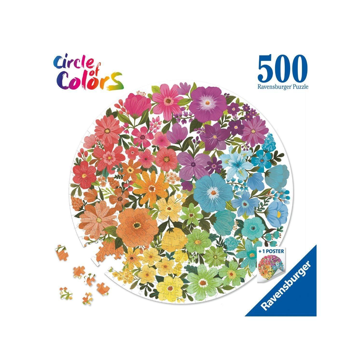 Puzzle 500 Piezas Círculo de Flores-2
