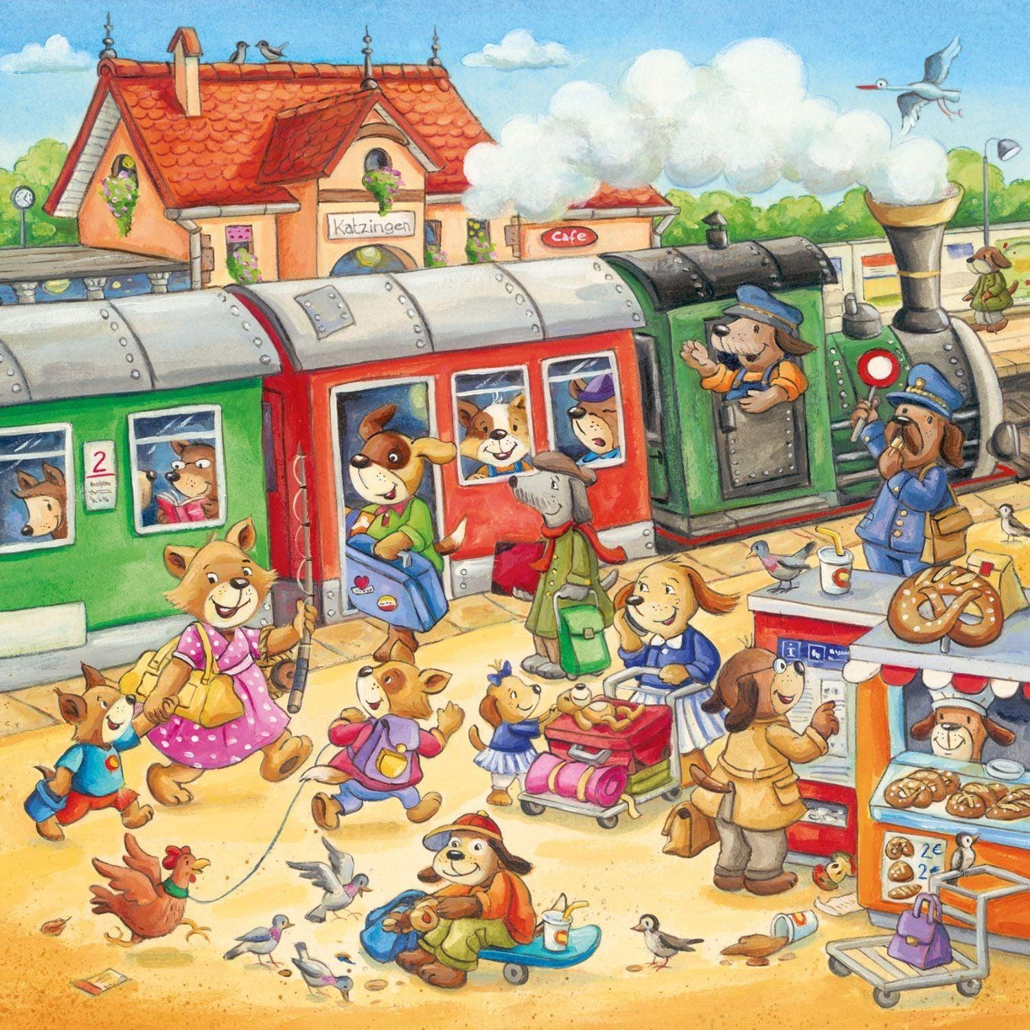 Puzzles 3 x 49 Vacaciones en el Campo-3