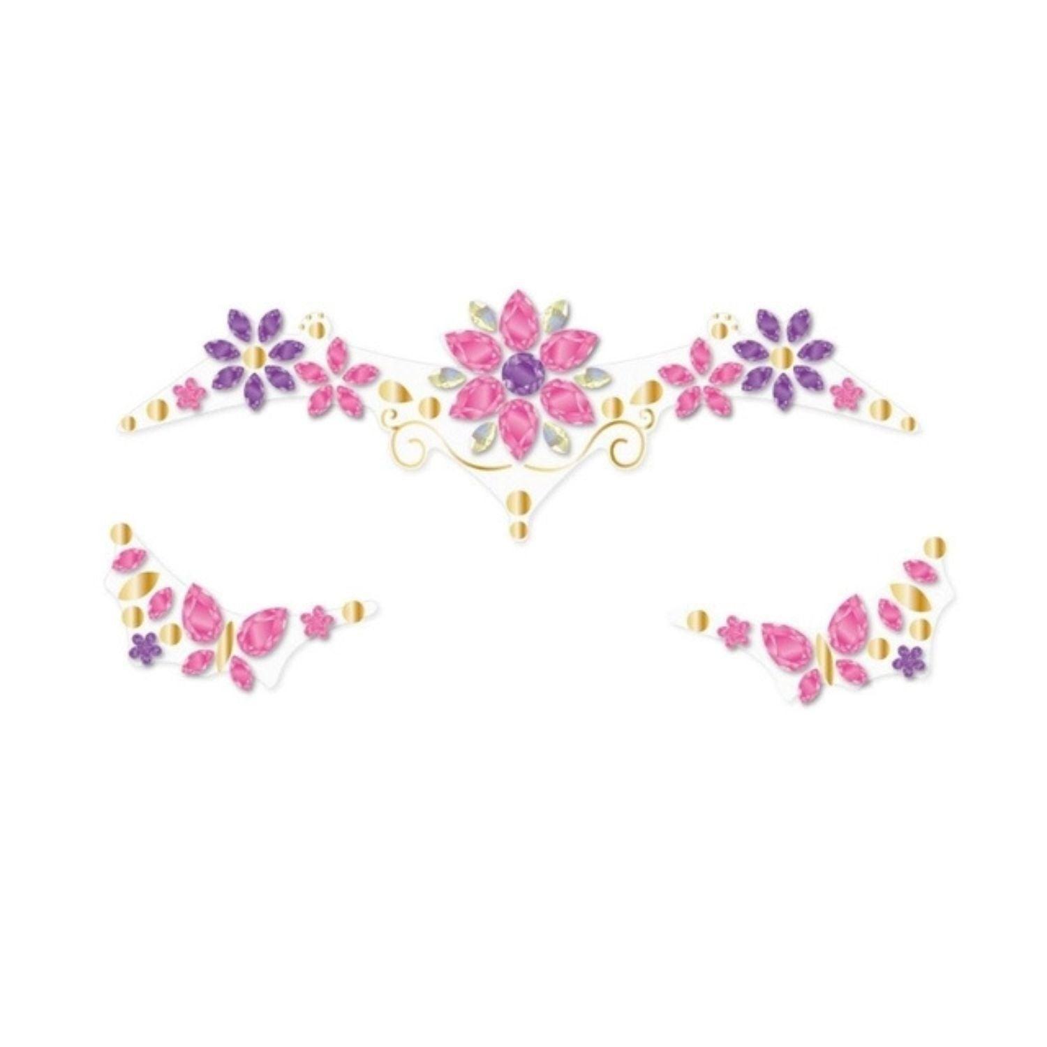 Set de Gemas Faciales - Flores-1