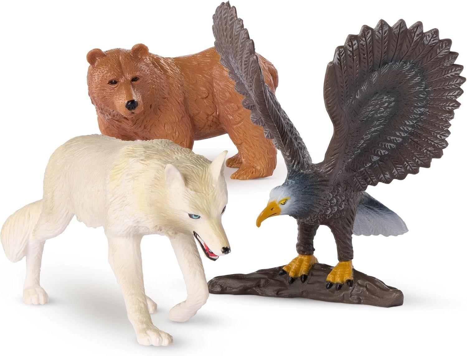Animales del bosque: Lobo, águila y oso-0