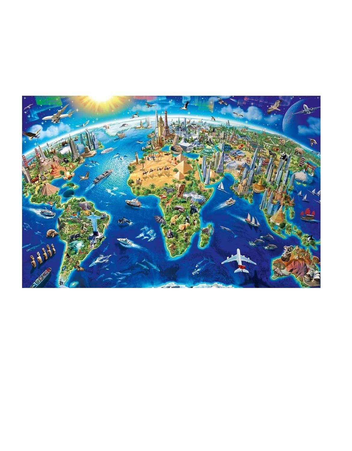 Puzzle XXL Monumentos del mundo - 200 piezas-1