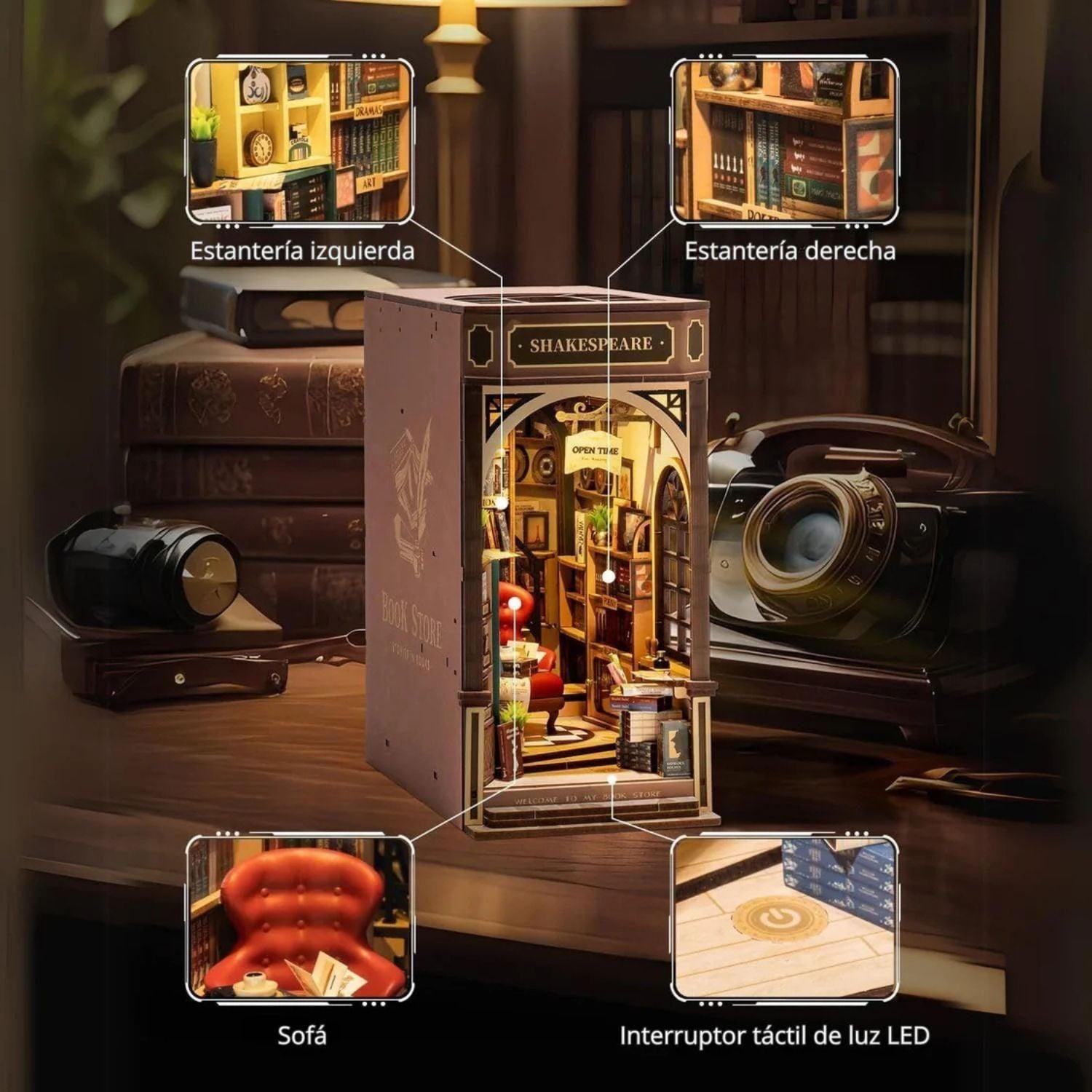 Kit Para Armar Sujetalibros En Miniatura - Libreria-2