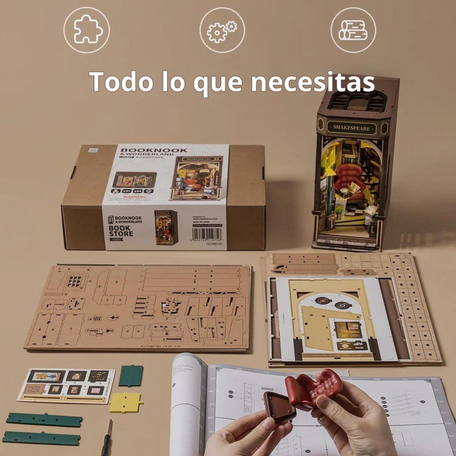 Kit Para Armar Sujetalibros En Miniatura - Libreria-3