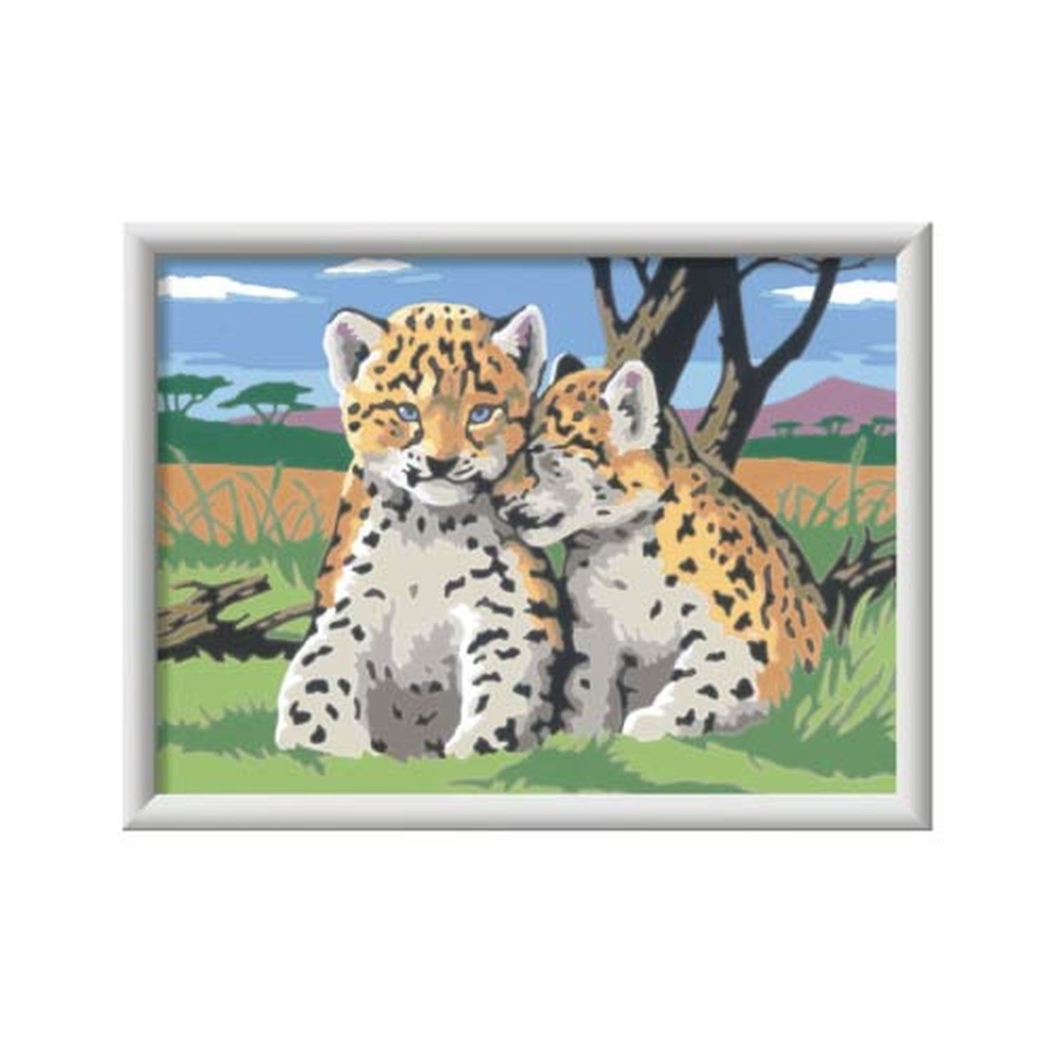 Pinta por números - Pequeños Leopardos-1
