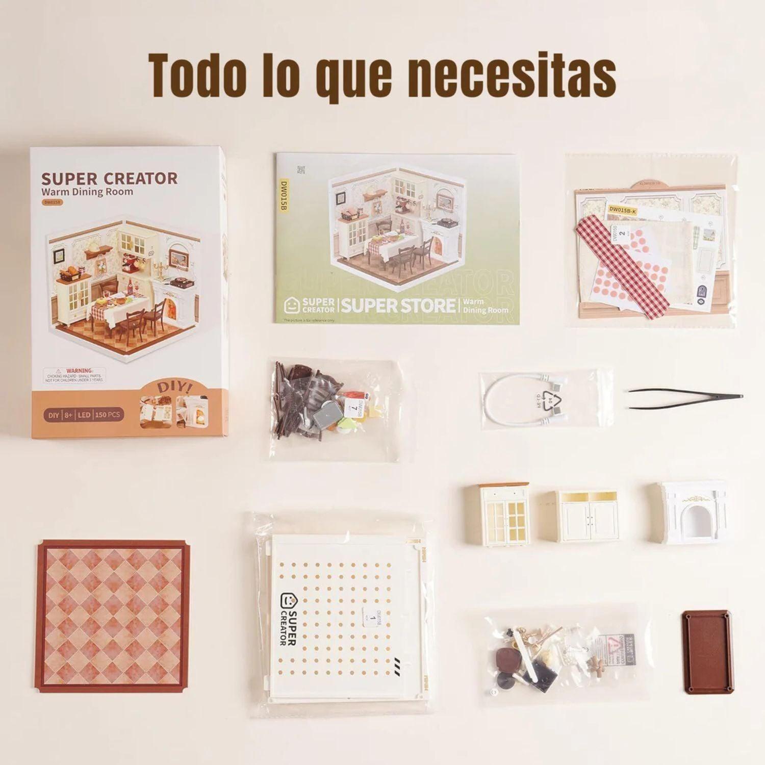 Kit Para Armar Comedor Familiar En Miniatura-3