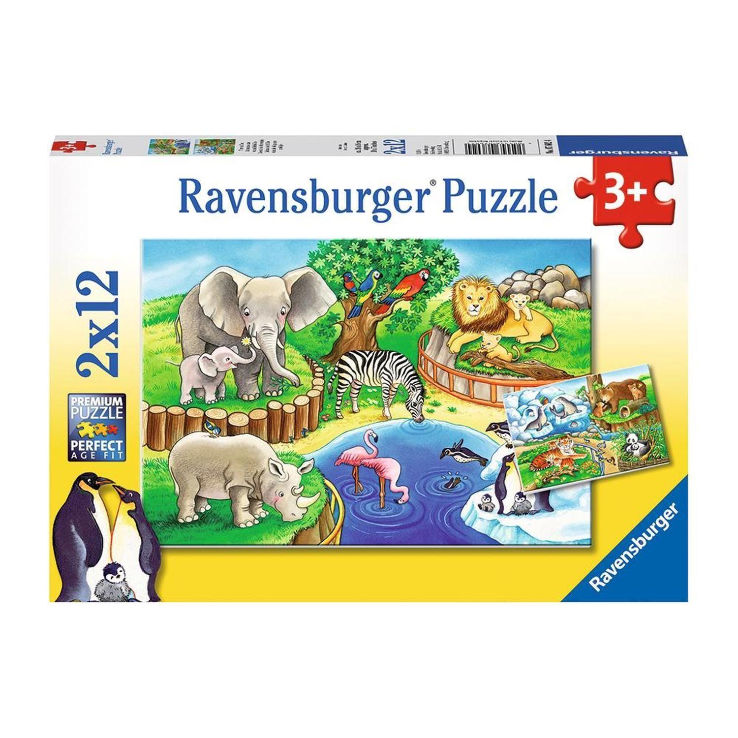 Puzzle Animales del zoológico - 2x12-0