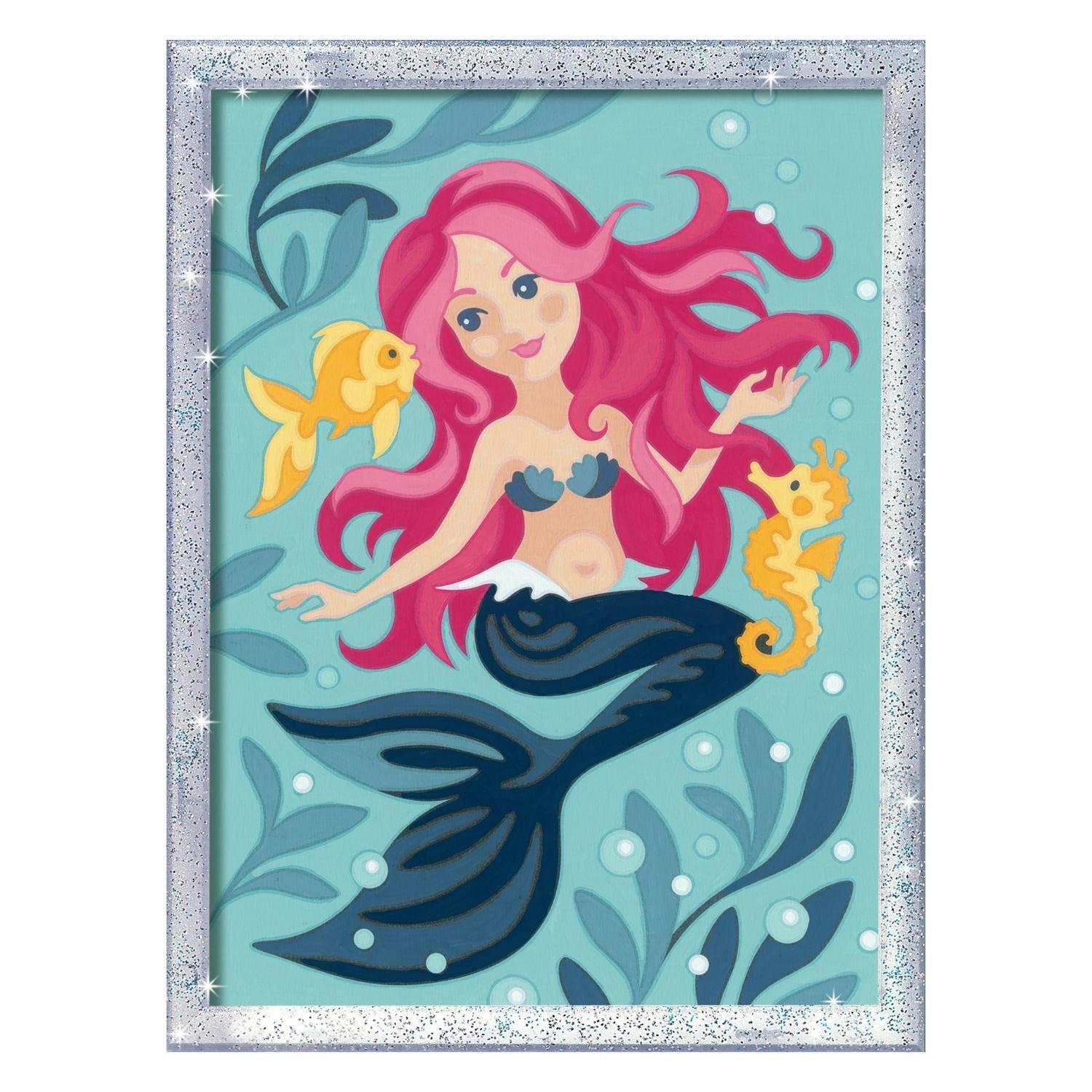 Canvas pinta por número: Sirena Brillante-2