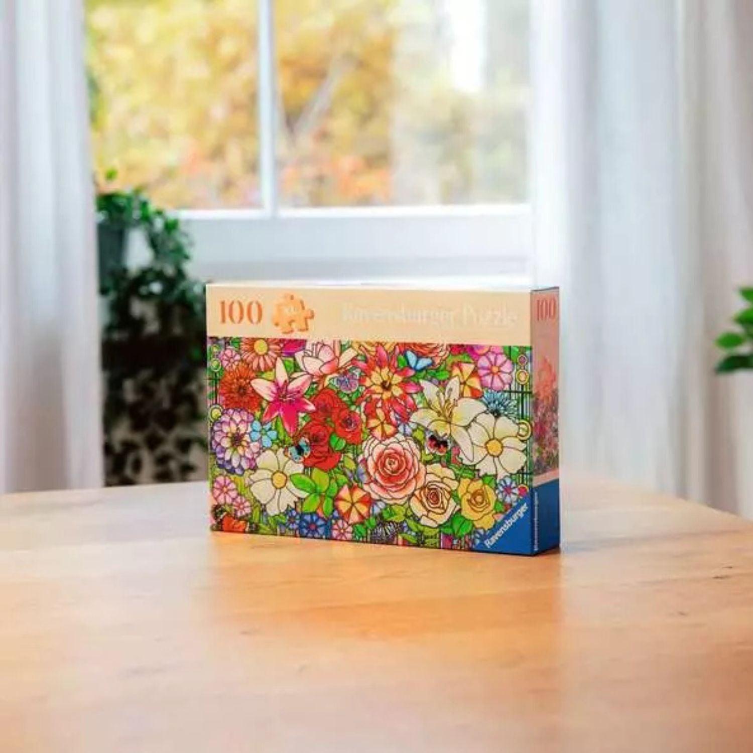 Puzzle Flores de Tiffany – 100 piezas - Especial Tercera Edad-2