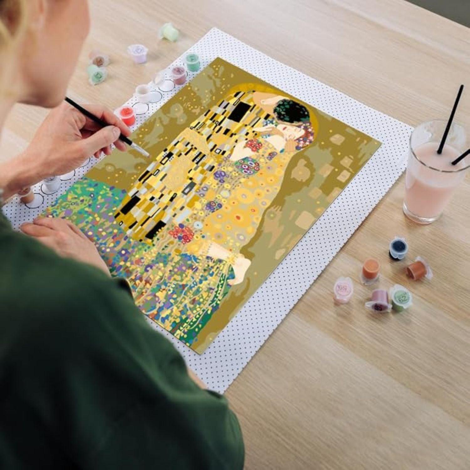 Canvas pinta por número: Gustav Klimt - El Beso-2