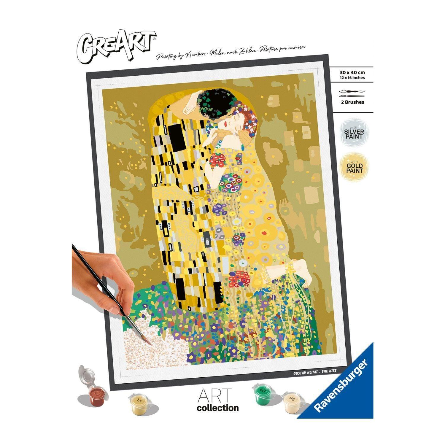 Canvas pinta por número: Gustav Klimt - El Beso-4