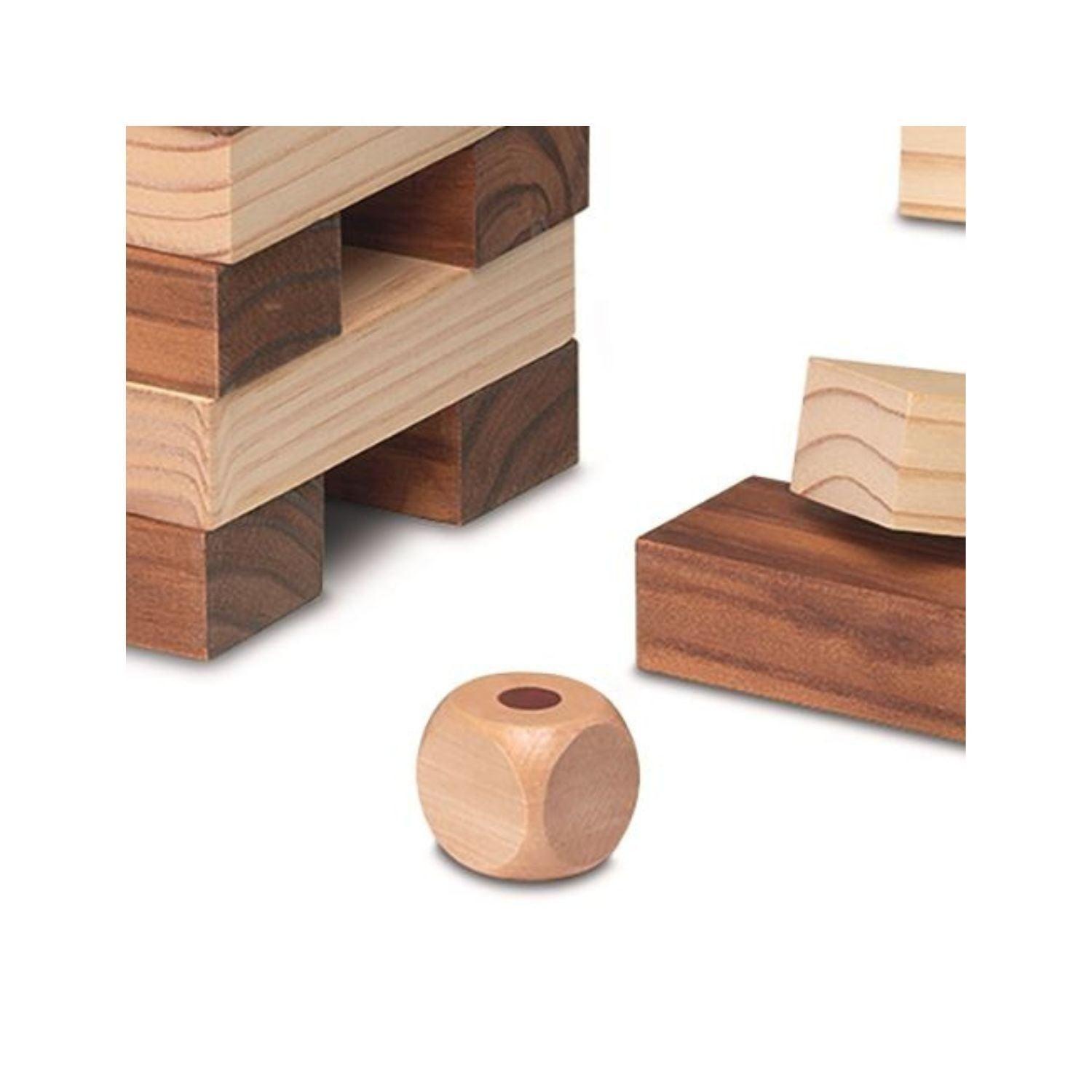 Block & Block Torre de Bloques 2 Colores de Madera-3
