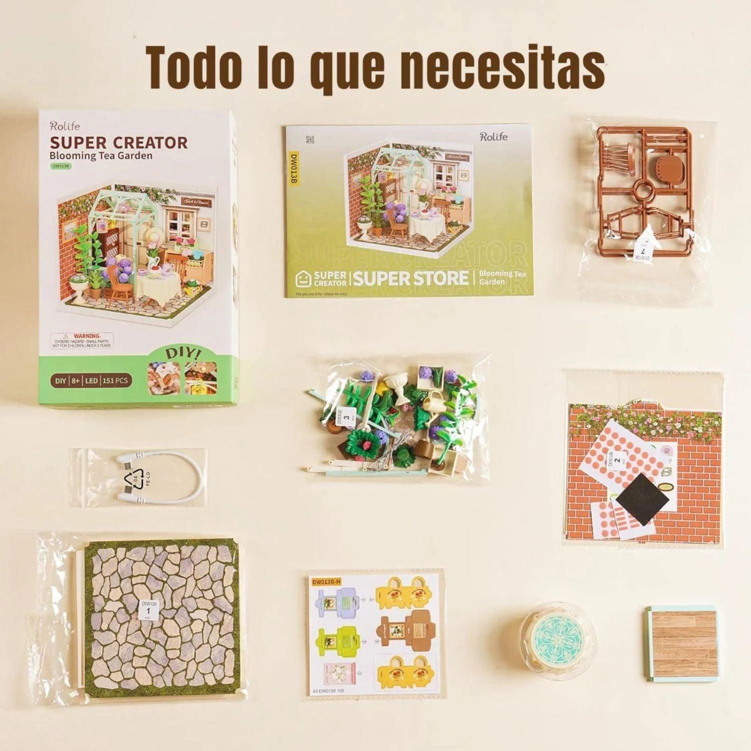 Kit Para Armar Jardín De Té En Miniatura-4