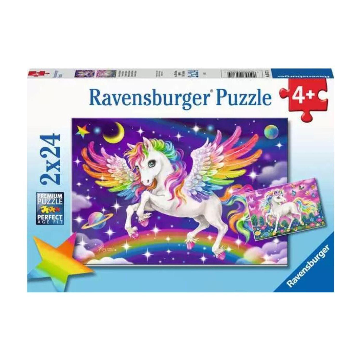 Puzzle Unicornio y Pegaso – 2x24 piezas-0