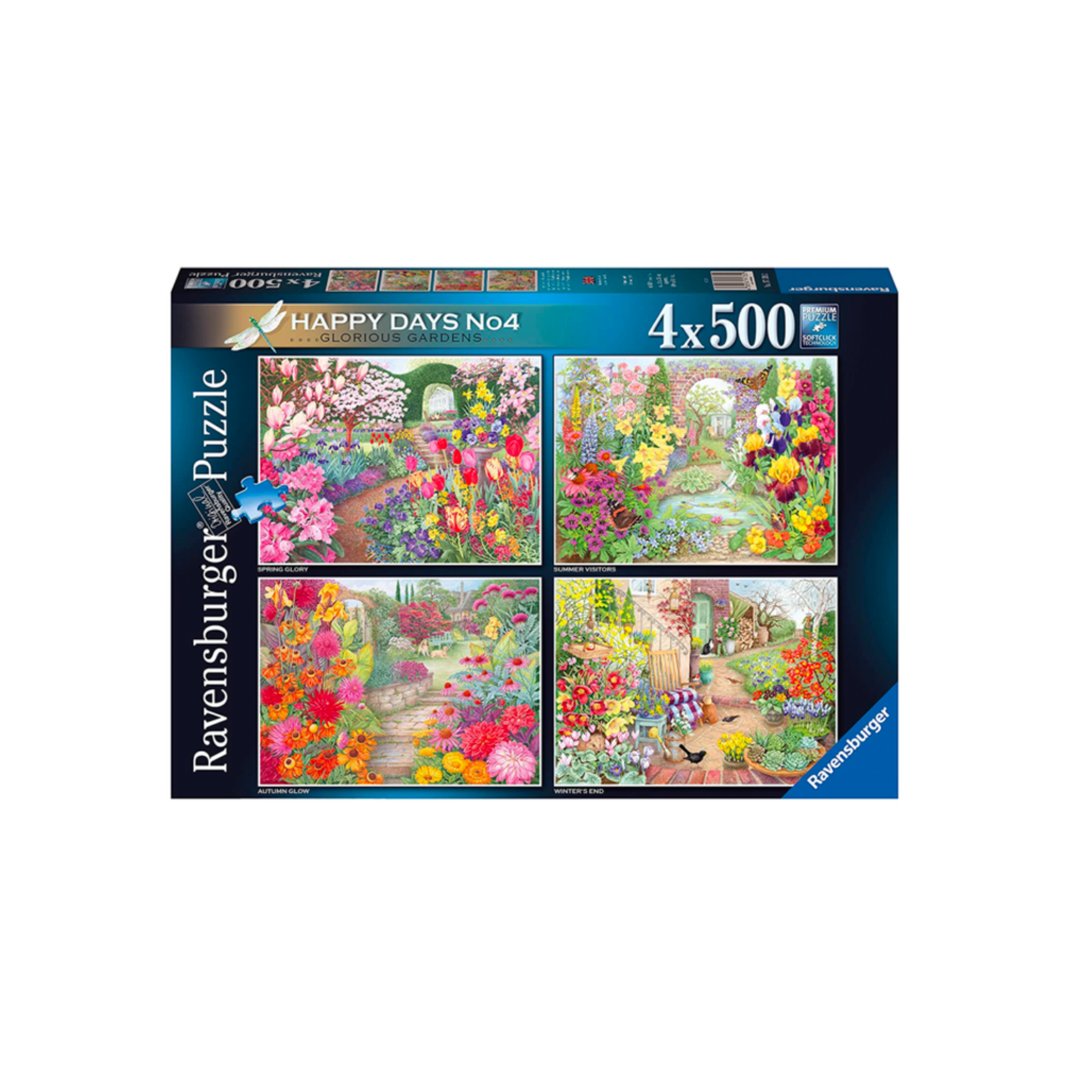 Puzzle Días felices Jardines Gloriosos - 4x500 piezas-0