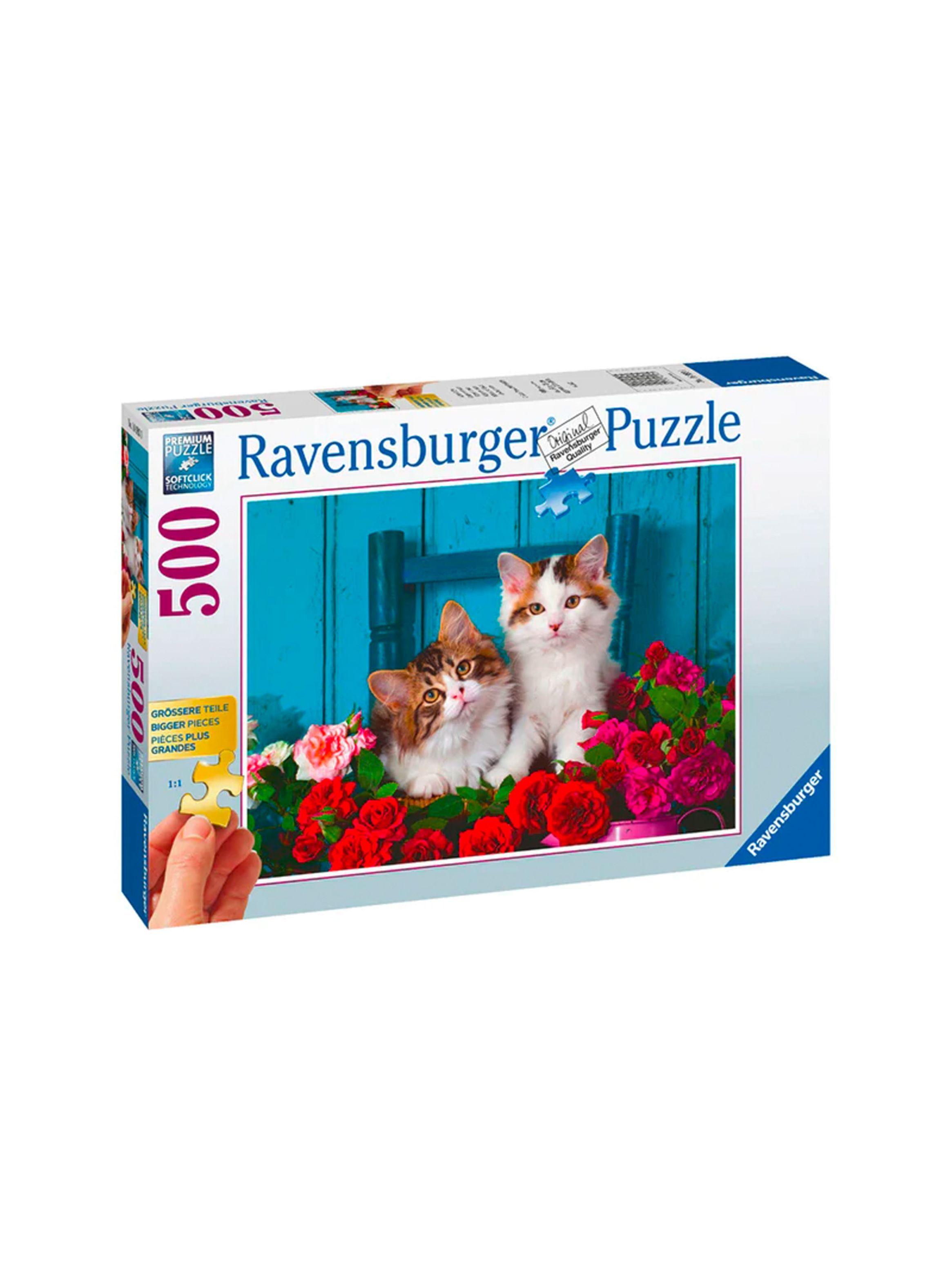 Puzzle Gatos & Rosas - 500 piezas-0