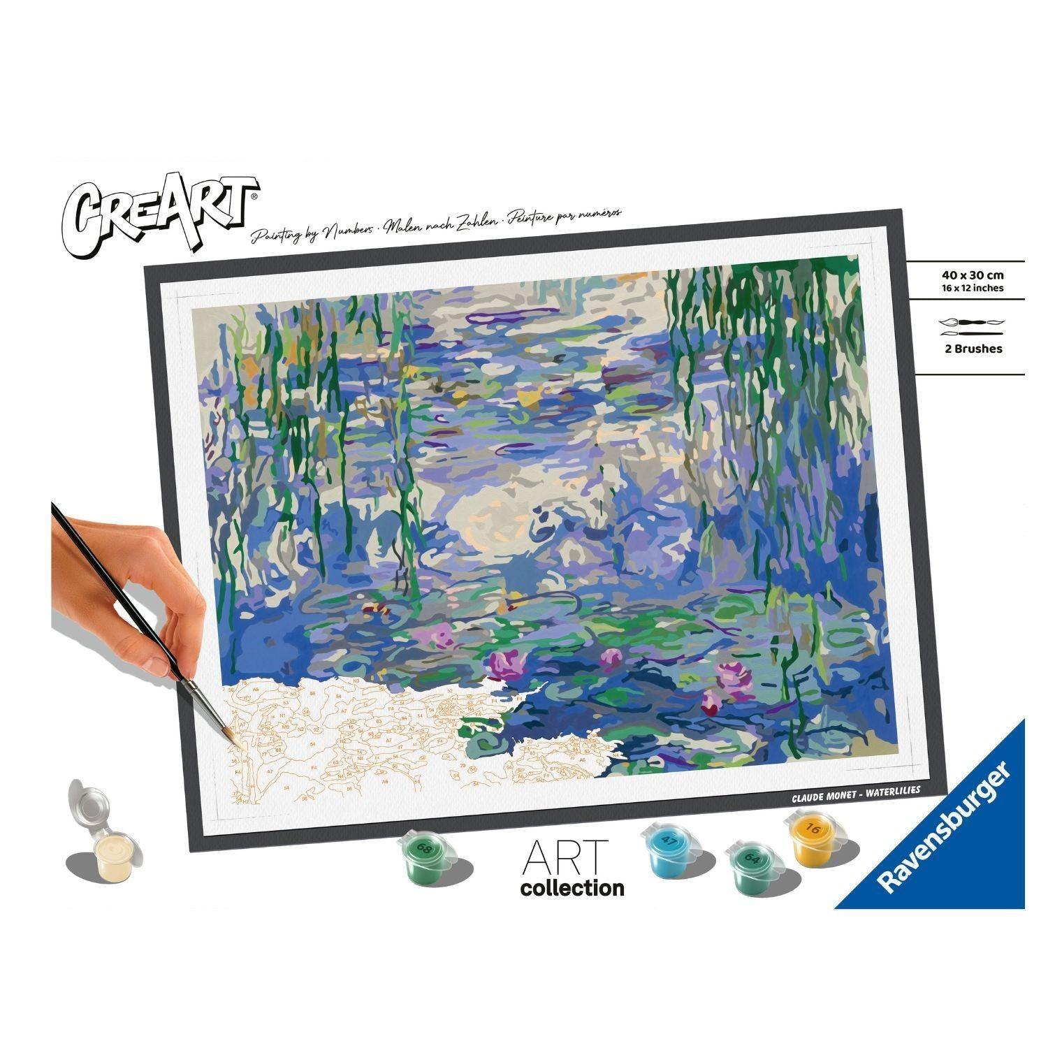 Canvas pinta por número: Claude Monet - Nenúfares-3