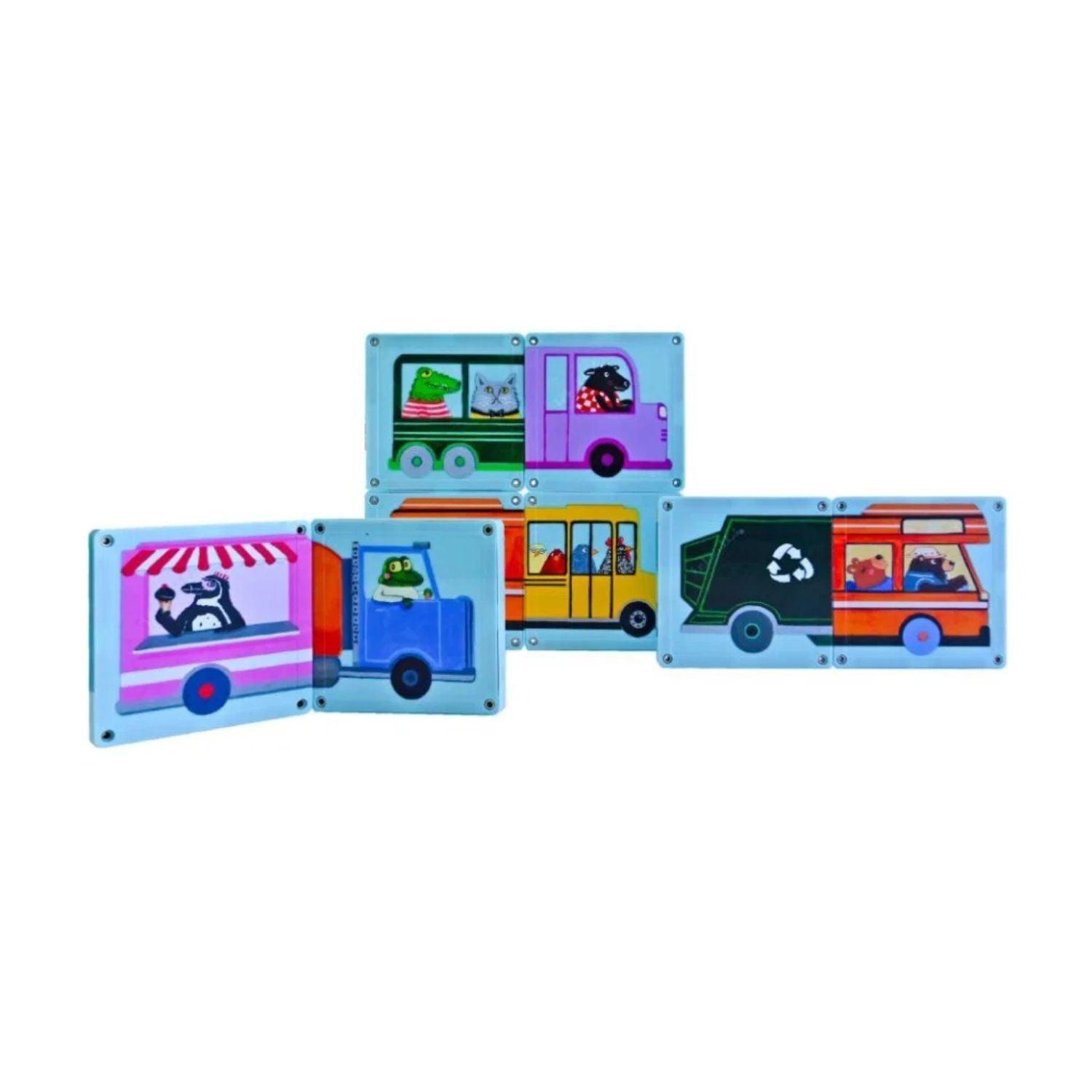 Imanix Set Magnético de Vehículos Beeps and Wheels-2
