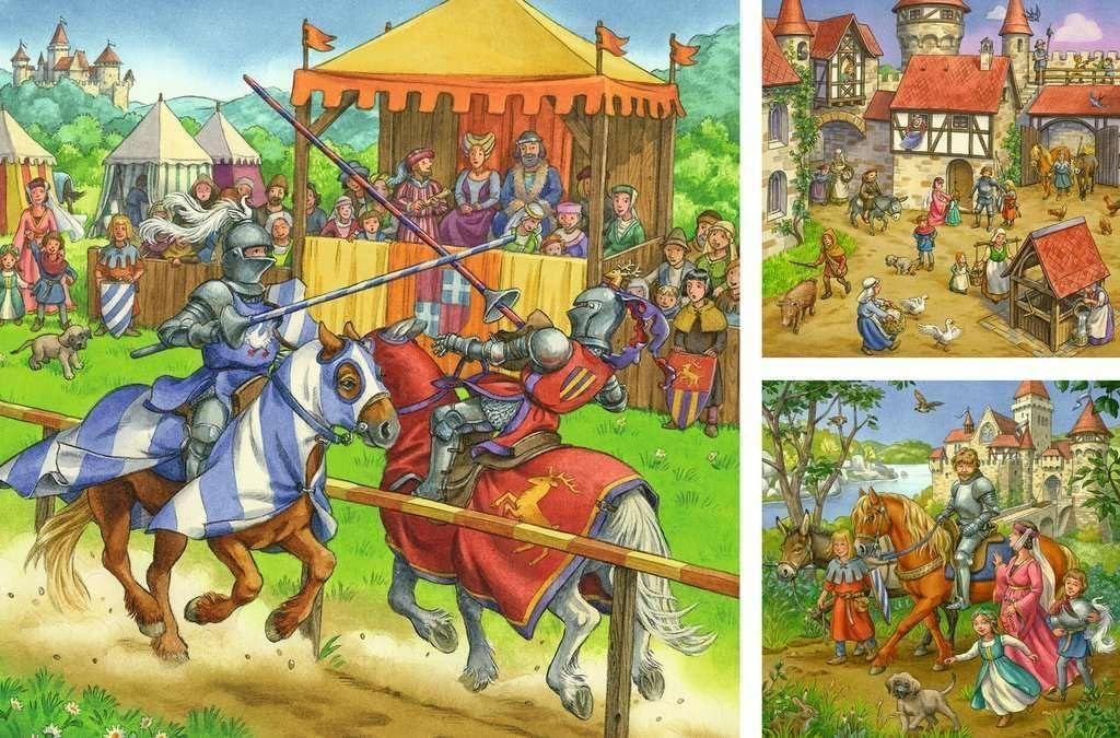 Puzzle Caballeros de la Edad Media - 3x49-2