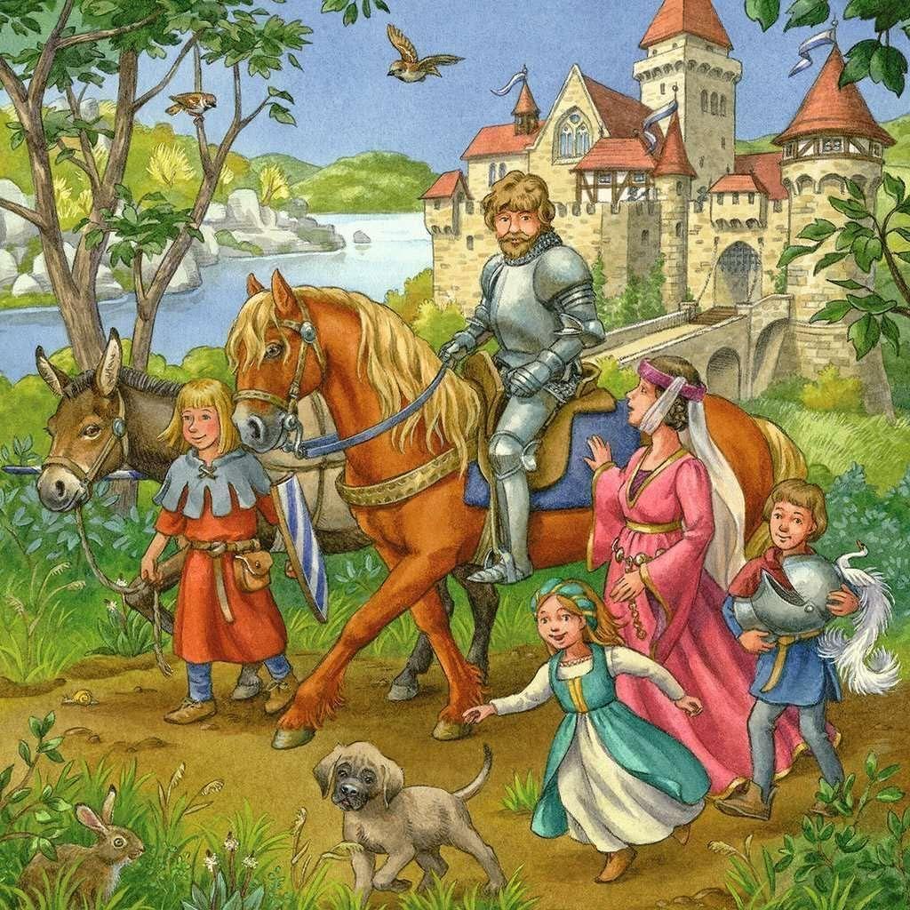 Puzzle Caballeros de la Edad Media - 3x49-4