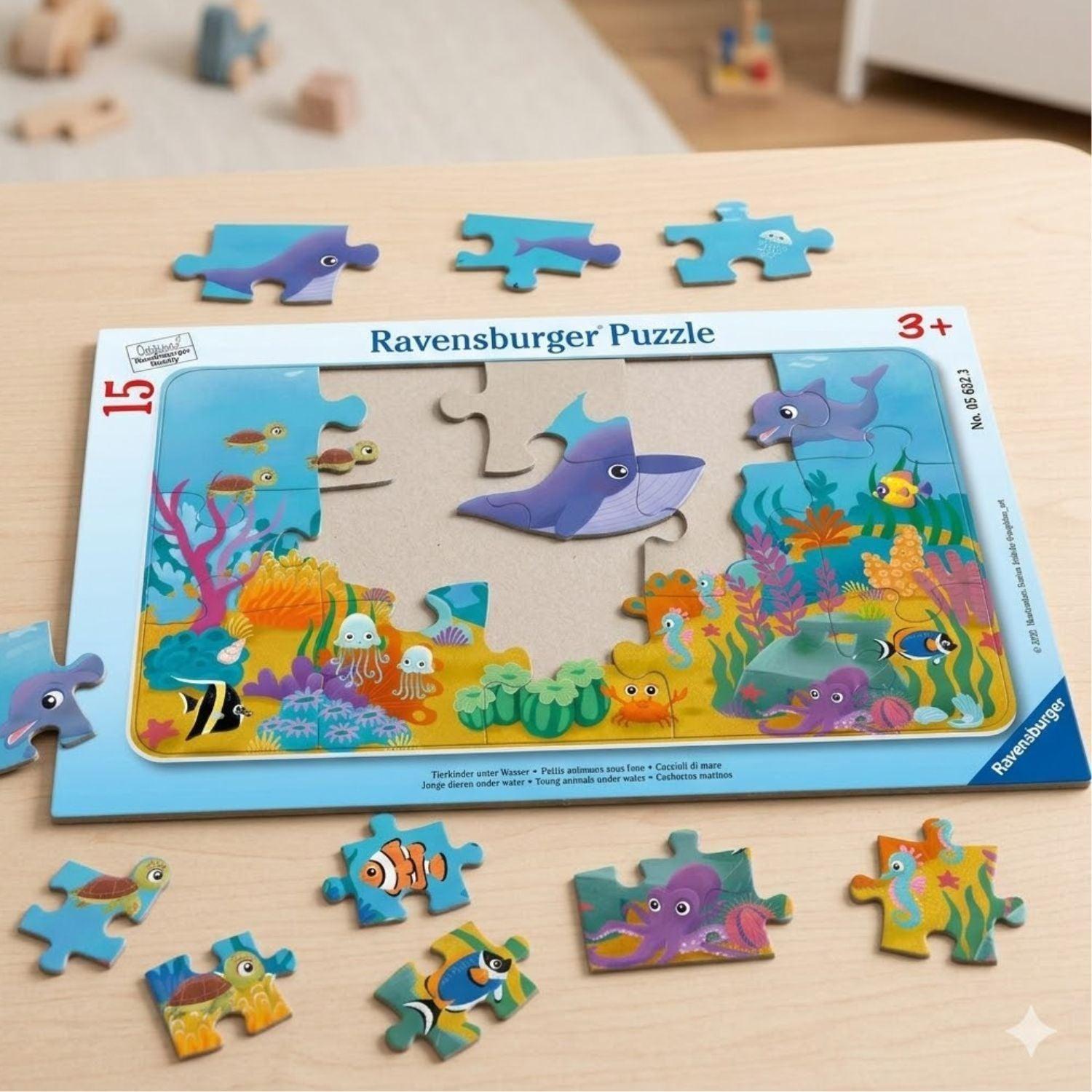 Puzzle enmarcado Crías Marinas-1