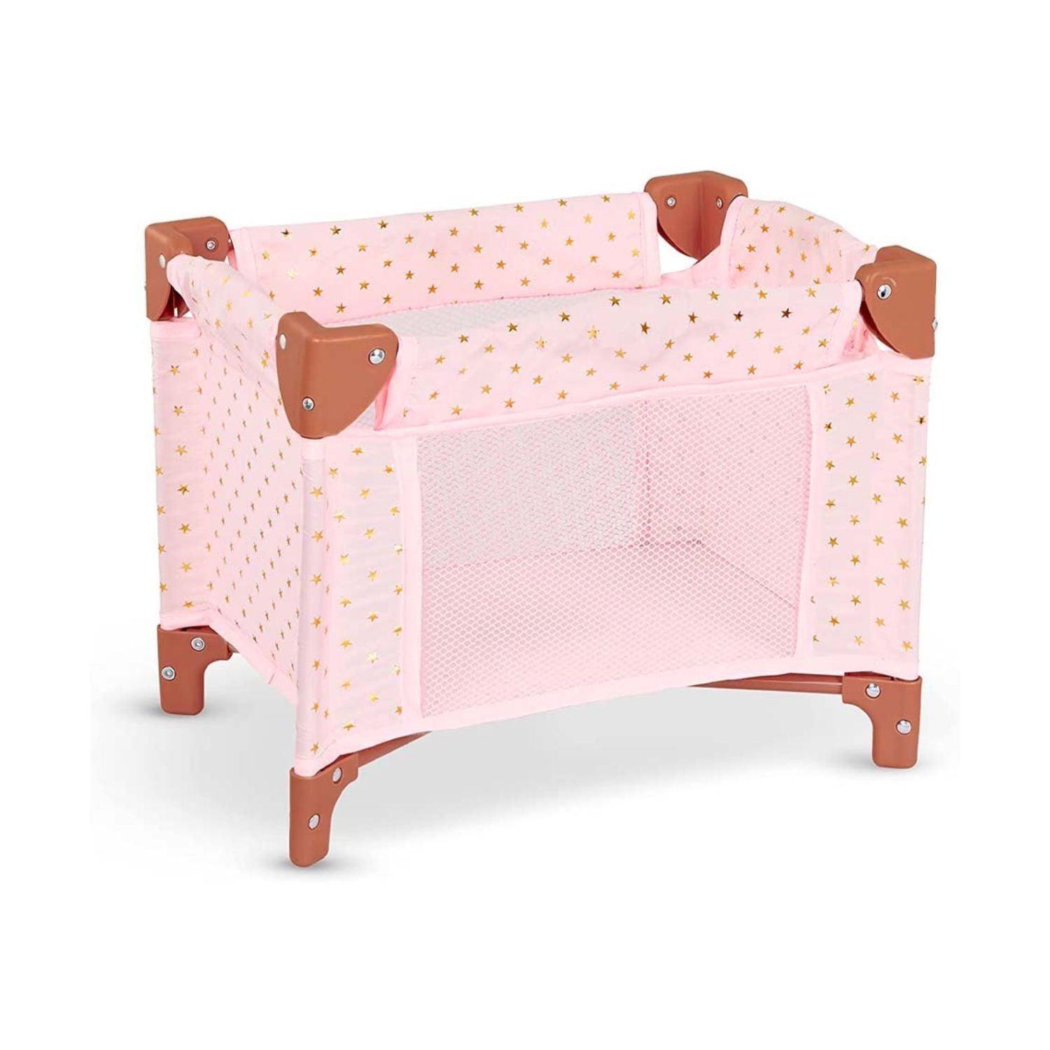 Cuna Para Muñecas Plegable - Rosada-0