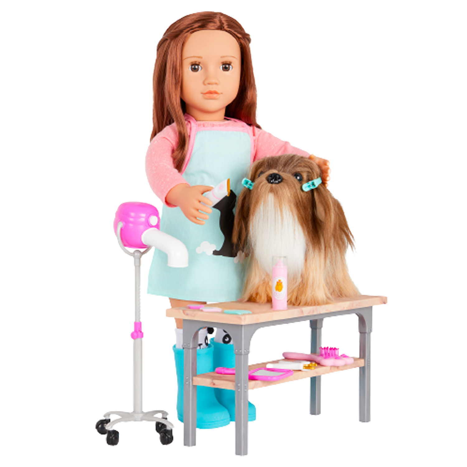 Set de salón cachorro Lhasa Apso Dog-2