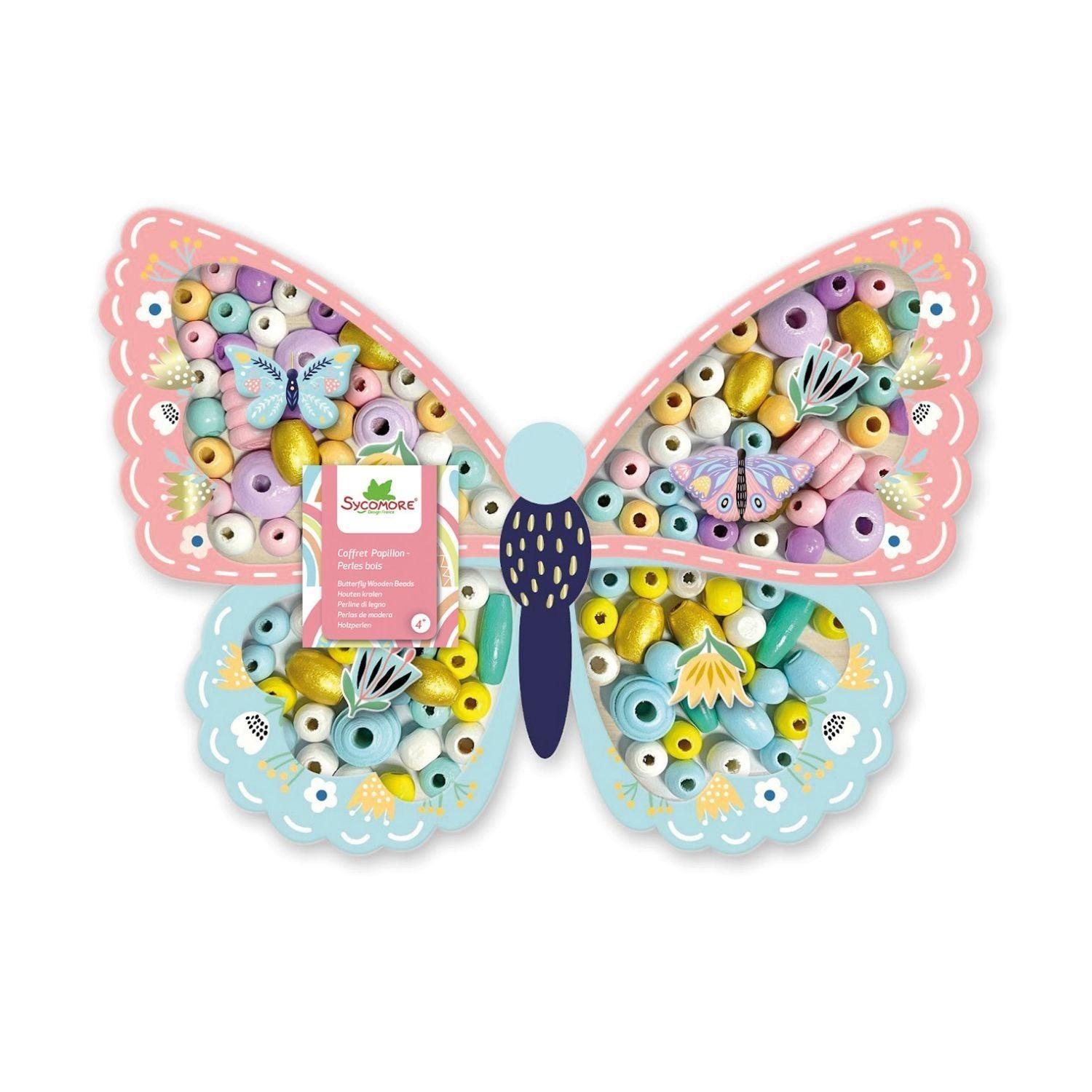 Set Cuentas de Madera - Mariposas-2