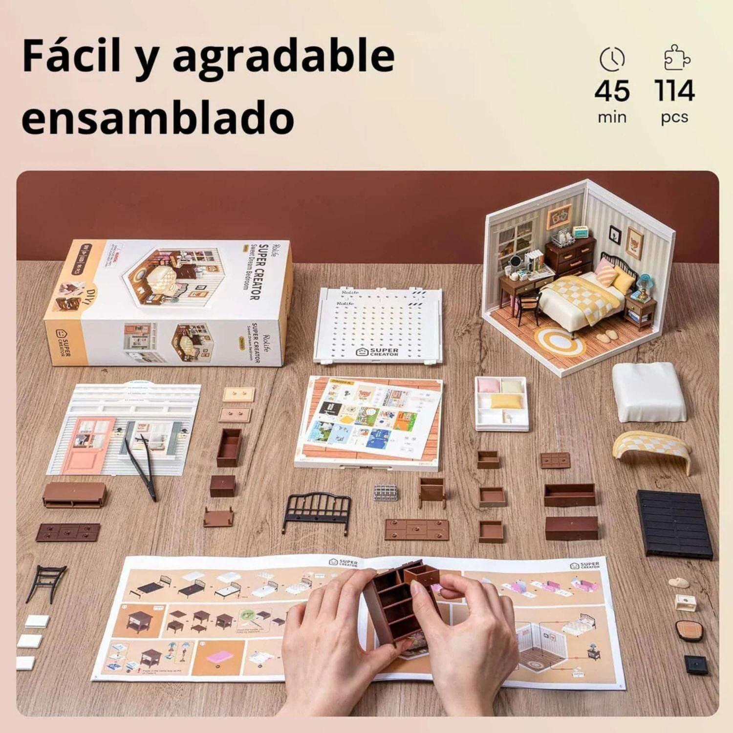 Kit Para Armar Dormitorio En Miniatura-3