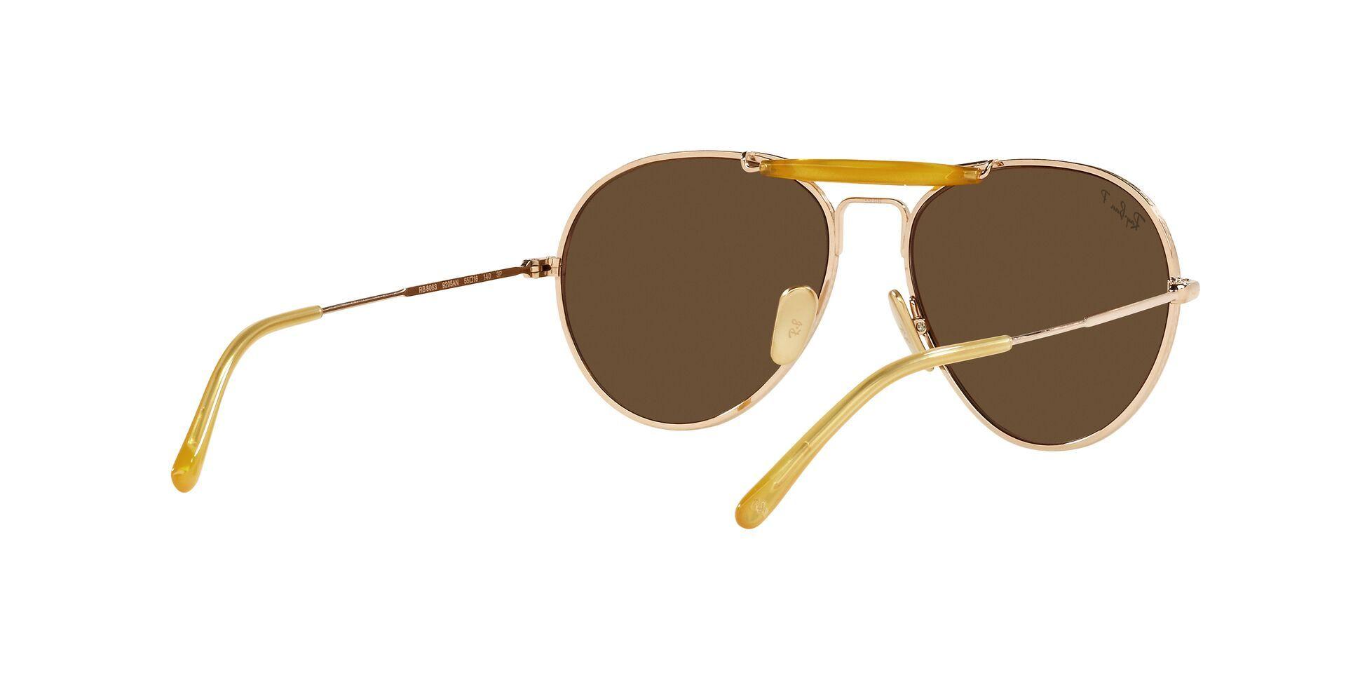 Ray-Ban Titanium Polarizado RB8063 9205AN 55-6