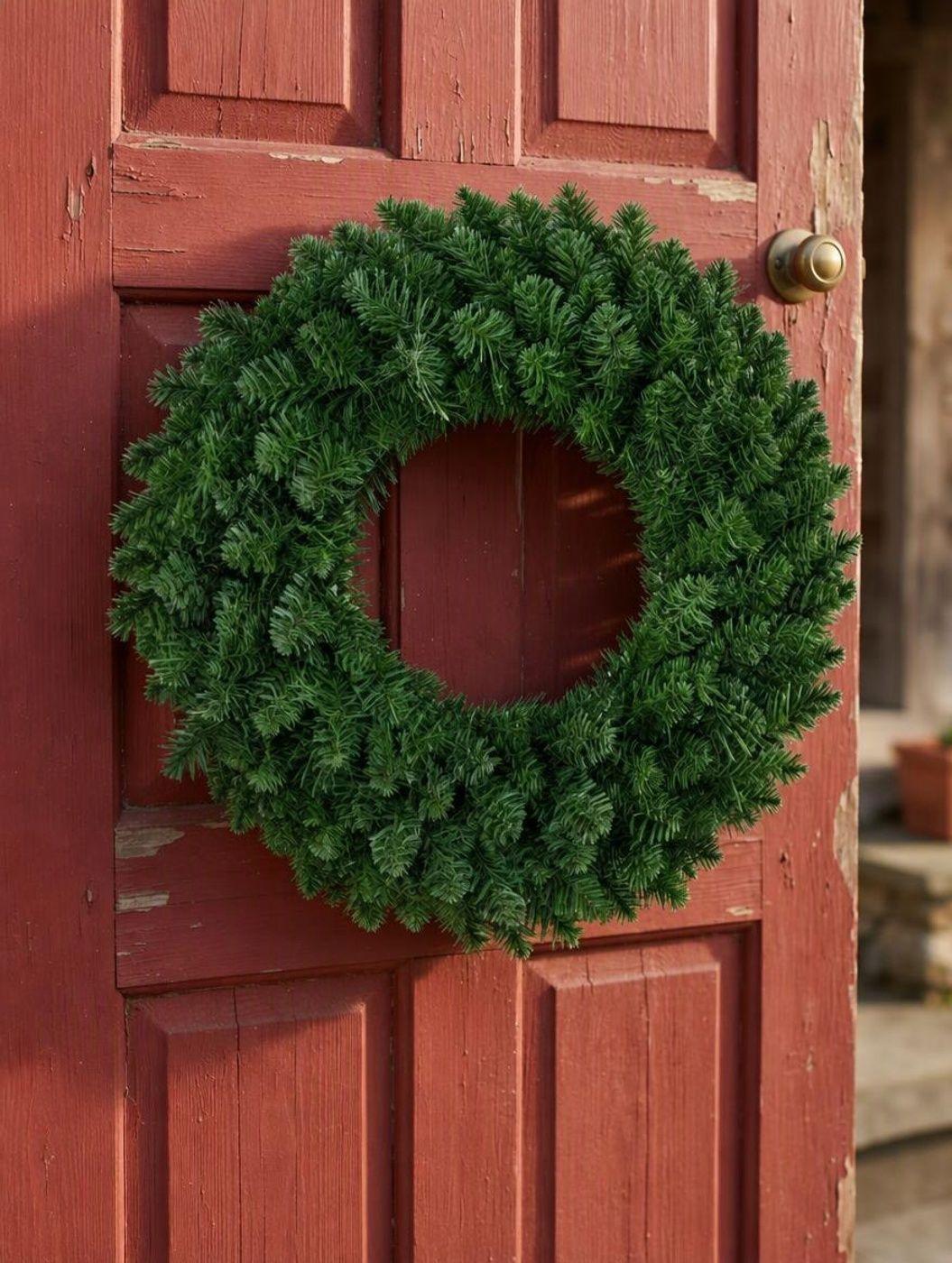 Corona De Navidad Artificial Verde 50cm-3