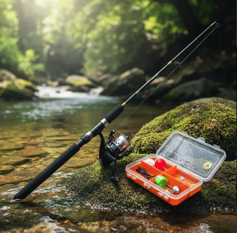 Kit De Pesca Caña 1,35m Con Carrete Y Accesorios-4