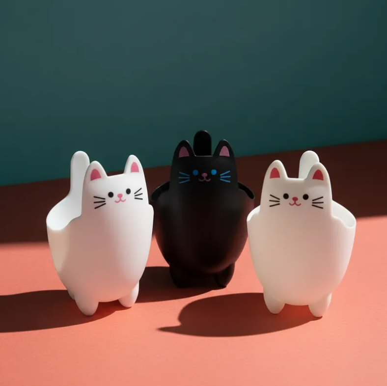 Porta Lapices Organizador Escritorio Diseno Gato Kawaii 20cm 3pcs-5