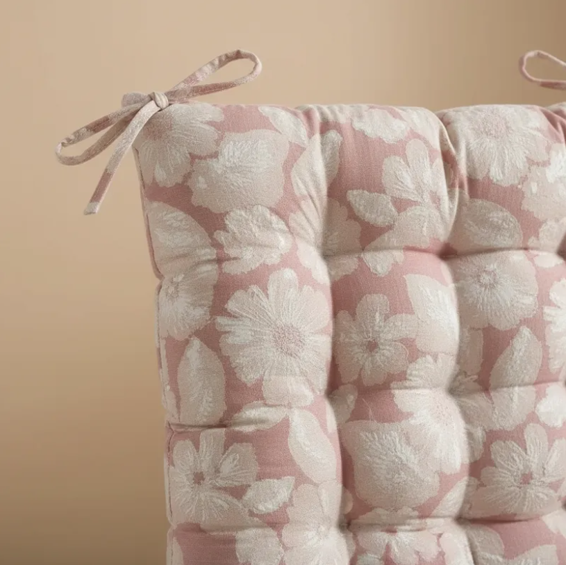 Cojin Para Silla Acolchado Dise o Floral 40x40cm Con Amarra-2