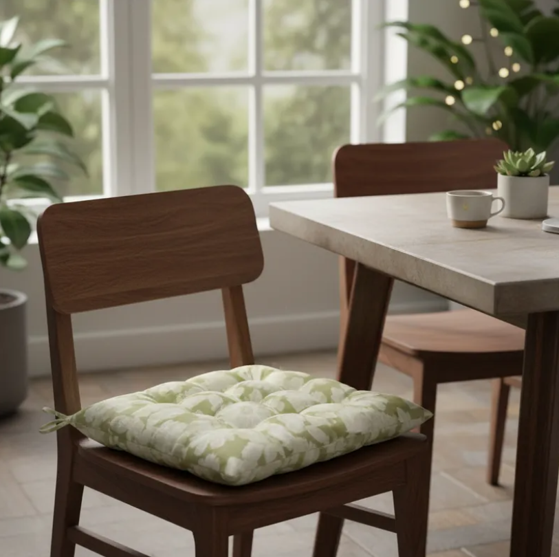 Cojin Para Silla Acolchado Dise o Floral 40x40cm Con Amarra-3