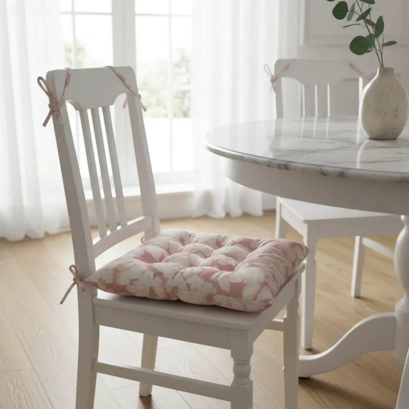 Cojin Para Silla Acolchado Dise o Floral 40x40cm Con Amarra-4