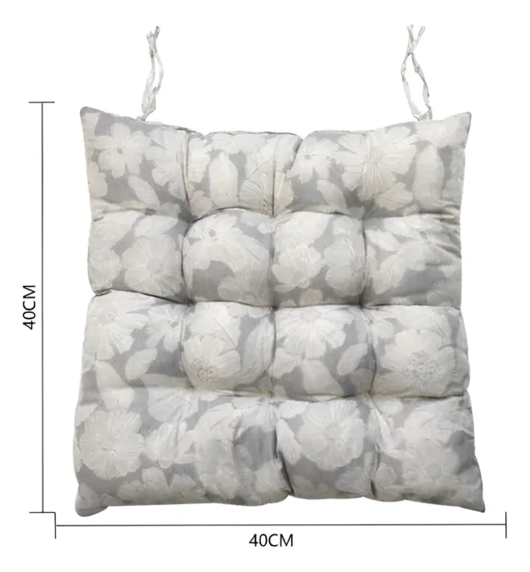 Cojin Para Silla Acolchado Dise o Floral 40x40cm Con Amarra-6