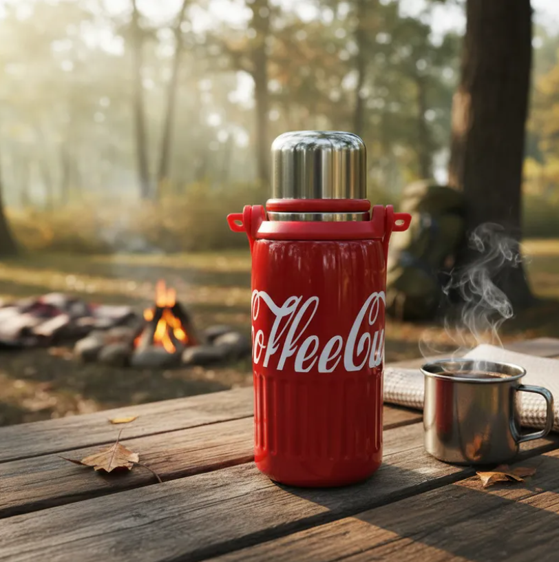 Termo Botella Caf 800ml Acero Inoxidable Retro-2