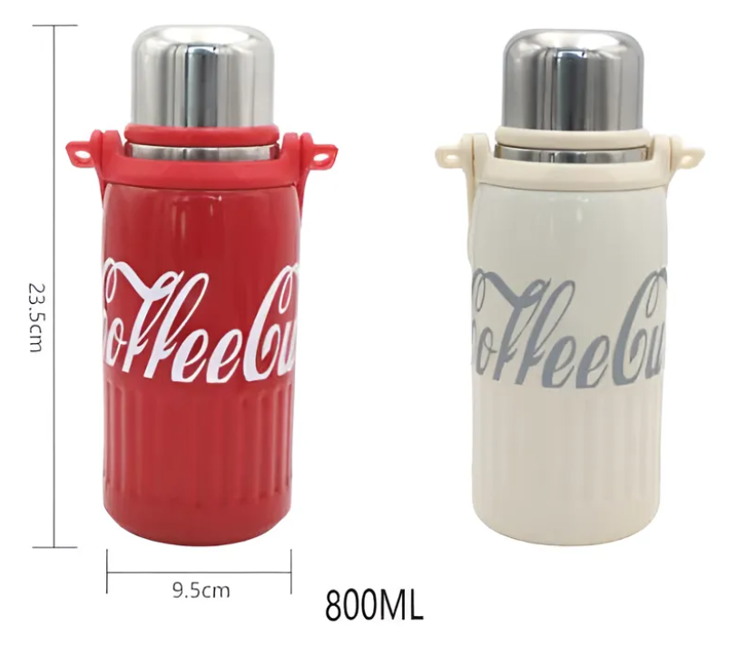 Termo Botella Caf 800ml Acero Inoxidable Retro-3