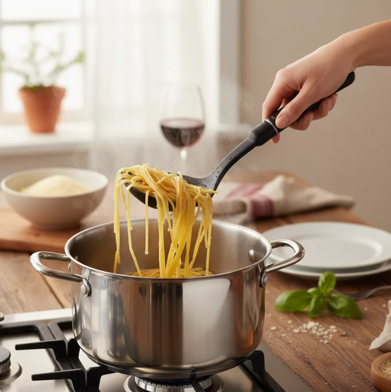 Cuchara Espumadera Ranurada 35 5cm Negra-2