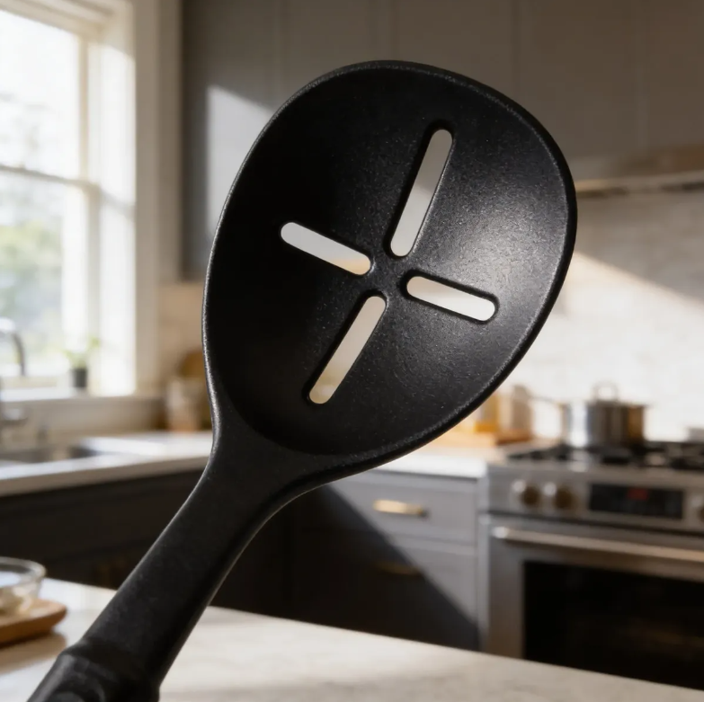 Cuchara Espumadera Ranurada 35 5cm Negra-4