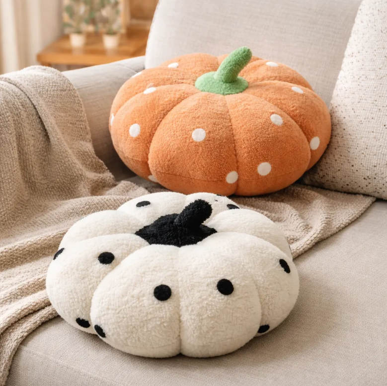 Cojin Decorativo Calabaza Con Lunares 40cm-3