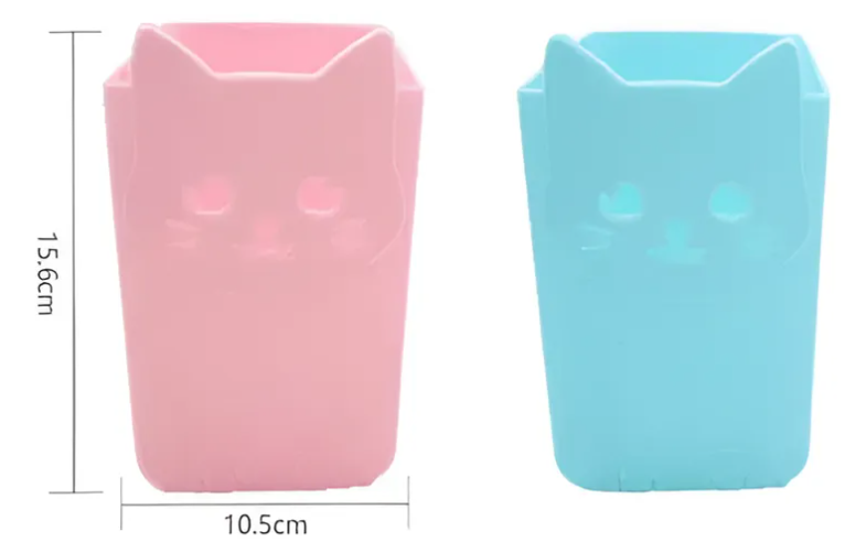 Set x3 Portalapices Organizador Escritorio Diseno Gato Kawaii-4