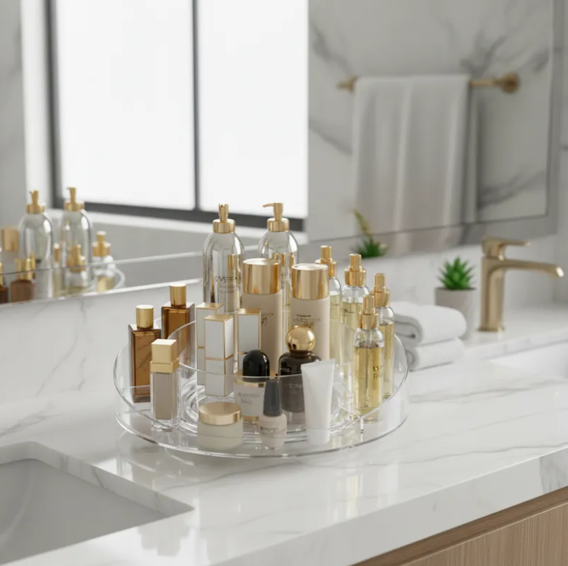 Organizador Giratorio Acr lico para Ba o y Cosm ticos-5