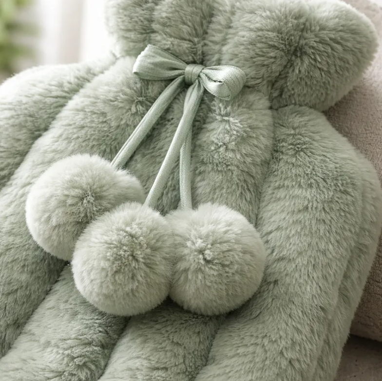 Guatero Bolsa De Agua Caliente 2 Litros Con Funda De Peluche-6