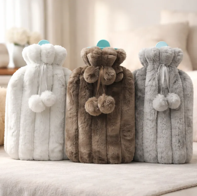 Guatero Bolsa De Agua Caliente 2 Litros Con Funda De Peluche-7