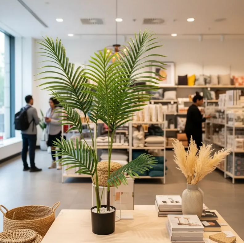 Palmera Artificial Decorativa 120 cm con Macetero-2