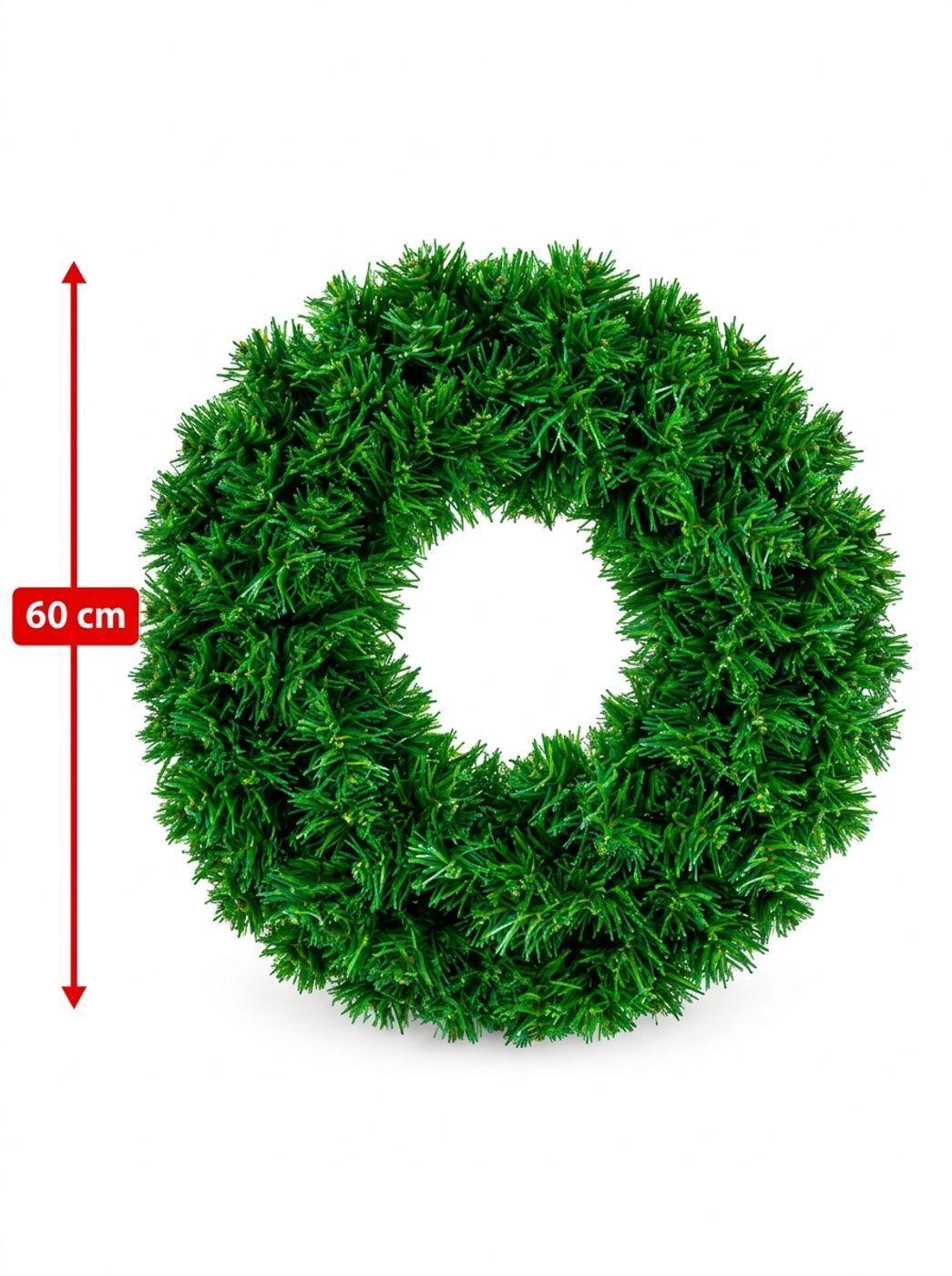 Corona Navide a Artificial Verde 60 cm Decoracion Navidad-2