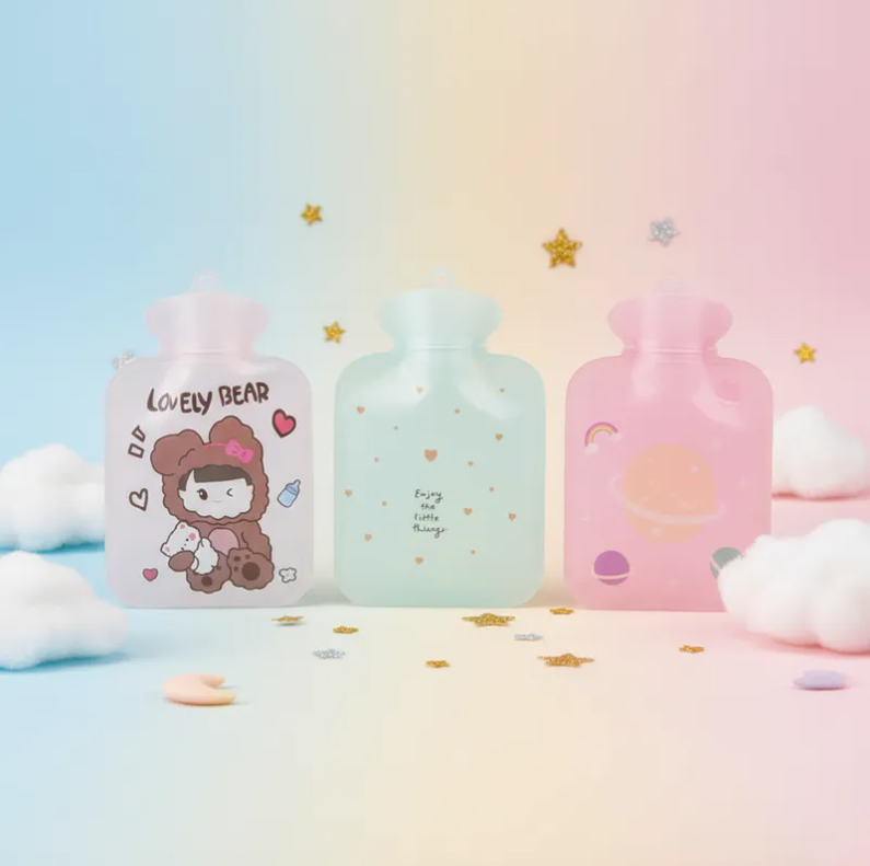 Pack x6 Guatero De Mano Kawaii 600ml Dise os-3
